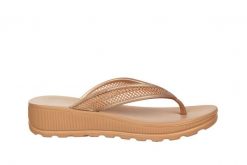 Japonki Azaleia Angelica Glitter Brown Rose, Beżowy, Tworzywo - 40. Brązowe japonki Azaleia, bez wzorów, z tworzywa sztucznego. W wyprzedaży za 112.49 zł.