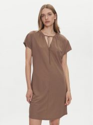 ONLY Sukienka codzienna Jany 15351683 Brązowy Relaxed Fit. Brązowe sukienki ONLY, na co dzień, l, bez wzorów, z syntetyku, bez kołnierzyka, bez ramiączek, proste. Za 99.99 zł.