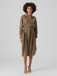Vero Moda Sukienka codzienna Chris 10292485 Zielony Regular Fit. Zielone sukienki Vero Moda, na co dzień, m, bez wzorów, z syntetyku, bez kołnierzyka, bez ramiączek, proste. Za 109.99 zł.