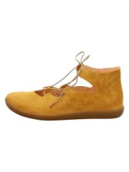Think! Skórzane baleriny w kolorze żółtym rozmiar: 39. Żółte baleriny Think!, bez wzorów, bez obcasa, bez zapięcia. Za 289.95 zł.