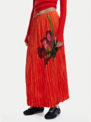Desigual Spódnica plisowana Follet 25SWFW06 Pomarańczowy Regular Fit. Brązowe spódnice Desigual, xl, bez wzorów, z syntetyku, plisowane. Za 329.99 zł.