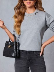 Milan Kiss Bluza w kolorze szarym rozmiar: M. Szare bluzy Milan Kiss, m, bez wzorów, bez kaptura. Za 152.99 zł.