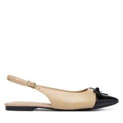 Baleriny Caprice. Brązowe baleriny Caprice, bez wzorów, bez obcasa, bez zapięcia. Za 339.99 zł.