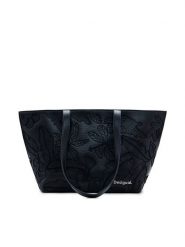 Desigual Torebka 25SAXPBP Czarny. Czarne torebki klasyczne Desigual, bez wzorów, ze skóry, bez dodatków. Za 209.99 zł.