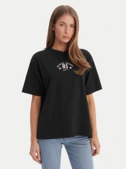 Guess T-Shirt W6RI20 K8HM0 Czarny Oversize. Czarne t-shirty Guess, s, z aplikacjami, z bawełny, bez kołnierzyka, bez ramiączek. Za 159.99 zł.