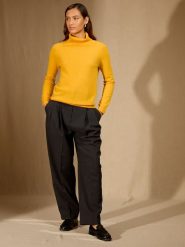 Perfect Cashmere Kaszmirowy golf "Carrick" w kolorze żółtym rozmiar: M. Żółte swetry Perfect Cashmere, m, bez wzorów, z kaszmiru, bez ramiączek. Za 391.99 zł.