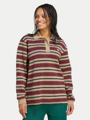 Adidas Bluza Stripe Knitted Polo Top LG4083 Bordowy Regular Fit. Czerwone bluzy adidas, m, bez wzorów, z syntetyku, bez ramiączek, bez kaptura. Za 269.99 zł.