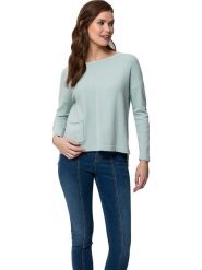 Heine Sweter w kolorze błękitnym rozmiar: 36/38. Niebieskie swetry Heine, bez wzorów, bez ramiączek. Za 78.45 zł.