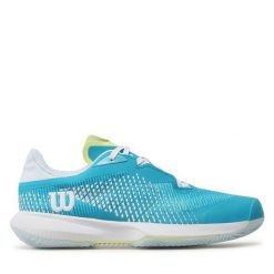 Buty do tenisa Wilson. Niebieskie buty treningowe Wilson, bez wzorów, bez zapięcia, tenisowe. Za 369.99 zł.