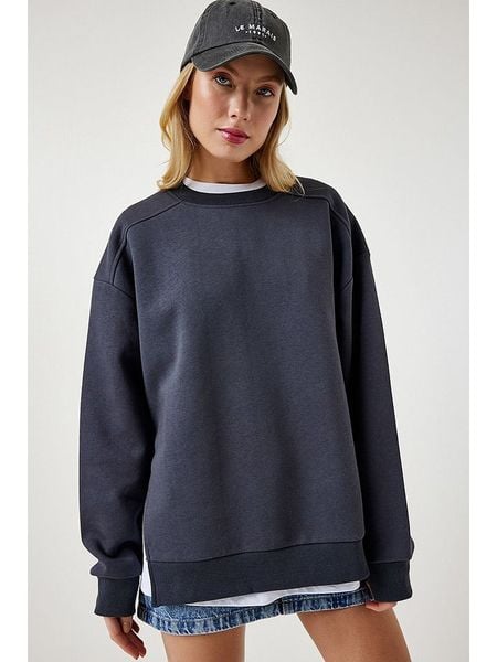Happiness Istanbul Bluza w kolorze antracytowym rozmiar: 38. Czarne bluzy Happiness Istanbul, bez wzorów, bez ramiączek, bez kaptura. Za 113.95 zł.