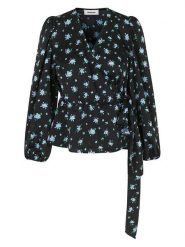 Modström Bluzka "Ness" w kolorze czarnym ze wzorem rozmiar: XS. Czarne bluzki Modström, m, bez wzorów, bez kołnierzyka, bez ramiączek. Za 66.00 zł.