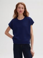 OPUS Bluza w kolorze granatowym rozmiar: 38. Niebieskie bluzy Opus, bez wzorów, bez kaptura. Za 48.50 zł.