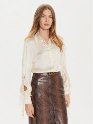 TWINSET Koszula 242TP2477 Beżowy Regular Fit. Brązowe koszule Twinset, bez wzorów, z wiskozy, bez kołnierzyka, bez ramiączek. Za 499.99 zł.