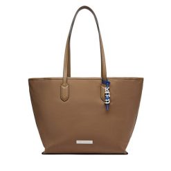Torebka KARL LAGERFELD. Brązowe shopper bag KARL LAGERFELD, bez wzorów, bez dodatków. Za 999.99 zł.