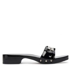 Klapki Scholl. Czarne klapki Scholl, bez wzorów, bez obcasa, bez zapięcia. Za 759.99 zł.