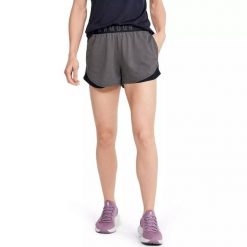 Spodenki krótkie damskie Under Armour Play Up Short 3.0. Szare szorty Under Armour, bez wzorów. Za 79.99 zł.