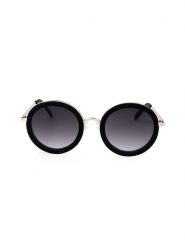 Guess Damskie okulary przeciwsłoneczne w kolorze srebrno-czarnym rozmiar: 59. Czarne okulary przeciwsłoneczne Guess, z aplikacjami, z tworzywa sztucznego, metalowe. Za 209.95 zł.