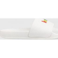 Levi's klapki June Pride S damskie kolor biały. Białe klapki Levi's, bez wzorów, z materiału, bez obcasa, bez zapięcia. Za 139.99 zł.