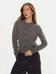 AMI PARIS Kardigan FKC157005 Szary Regular Fit. Szare swetry AMI PARIS, xs, bez wzorów, z kaszmiru, bez ramiączek. Za 1,469.00 zł.