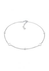 Elli Damska bransoletka na kostkę łańciszek basic z kryształami ze srebra próby 925 sterling silver Bransoletki na nogę 1 ct Damski. Szare bransoletki Elli, srebrne. Za 228.99 zł.