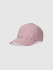 4F Czapka z daszkiem strapback uniseks - różowa S/M. Czerwone czapki z daszkiem 4f, na lato, bez wzorów, z bawełny, sportowe. W wyprzedaży za 39.99 zł.