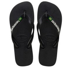 Klapki Havaianas Model 4110850 Kolor Czarny. Czarne klapki Havaianas, bez wzorów, z gumy, sportowe, bez obcasa, bez zapięcia. Za 72.00 zł.