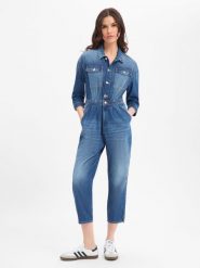 Joop Jeans Kombinezon - Eleni Kobiety Bawełna (100%) niebieski, S. Niebieskie kombinezony Joop! Jeans, s, bez wzorów, z bawełny, bez kołnierzyka, bez ramiączek. Za 749.95 zł.