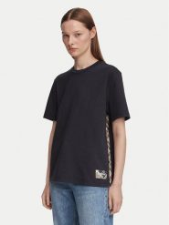 Barbour T-Shirt Fawne LML0938NY99 Granatowy Regular Fit. Niebieskie t-shirty Barbour, bez wzorów, z bawełny, bez kołnierzyka, bez ramiączek. Za 264.99 zł.