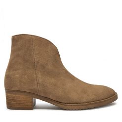 Botki Gabor. Brązowe botki Gabor, bez wzorów, bez obcasa, na płaskiej podeszwie, bez zapięcia. Za 499.99 zł.