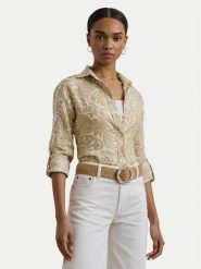 LAUREN RALPH LAUREN Koszula 200963700002 Beżowy Relaxed Fit. Brązowe koszule Lauren Ralph Lauren, xs, bez wzorów, ze lnu, bez kołnierzyka, bez ramiączek. Za 649.99 zł.