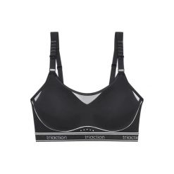 Damski biustonosz sportowy Triumph Triaction Cardio Breeze N. Czarne biustonosze sportowe Triumph, bez wzorów, z elastanu, do biegania. Za 311.00 zł.