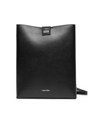 Calvin Klein Torebka Line Ns Crossbody Lth Bag LV04F3005G Czarny. Czarne listonoszki Calvin Klein, bez wzorów, ze skóry, bez dodatków. Za 489.99 zł.