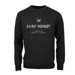 Bluza z Organicznej Bawełny – Okrągły Dekolt / Dorośli (Ołów). Czarne bluzy z kapturem SURF MONKEY, uniwersalny, bez wzorów, z bawełny, bez kaptura. Za 309.95 zł.