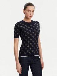 Guess Sweter W5GR20 Z3D60 Granatowy Regular Fit. Niebieskie swetry Guess, l, z aplikacjami, z wiskozy, bez ramiączek. Za 239.99 zł.