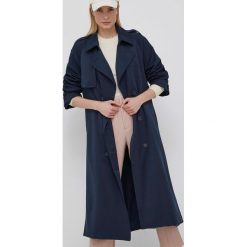 Only trencz damski kolor granatowy przejściowy dwurzędowy. Niebieskie płaszcze ONLY, l, bez wzorów, z tkaniny, bez kaptura. W wyprzedaży za 259.99 zł.