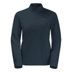 Bluza trekkingowa damska Jack Wolfskin Taunus Hz. Niebieskie bluzy Jack Wolfskin, na zimę, bez wzorów, bez kaptura, narciarskie. Za 209.99 zł.