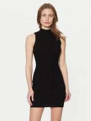 Marciano Guess Sukienka dzianinowa 5RGK08 5810Z Czarny Bodycon Fit. Czarne sukienki Marciano Guess, z aplikacjami, z dzianiny, bez kołnierzyka, bez ramiączek, bodycon. Za 379.99 zł.