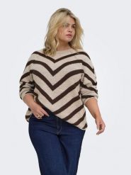 ONLY Carmakoma Sweter w kolorze beżowym rozmiar: S-42/44. Brązowe swetry Only Carmakoma, s, bez wzorów, bez ramiączek. Za 115.95 zł.