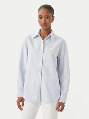 Tommy Hilfiger Koszula WW0WW46111 Niebieski jasny Regular Fit. Niebieskie koszule Tommy Hilfiger, bez wzorów, z bawełny, bez kołnierzyka, bez ramiączek. Za 409.99 zł.