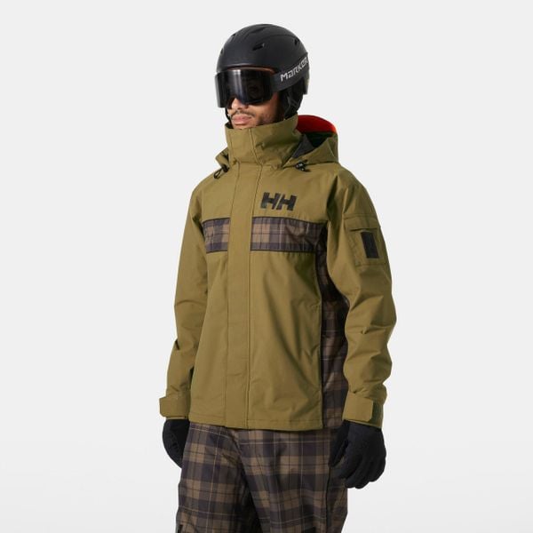 Kurtka narciarska Helly Hansen ULLR D 2.0. Brązowe kurtki narciarskie Helly Hansen, na zimę, bez wzorów, bez kaptura, narciarskie. W wyprzedaży za 1,073.50 zł.
