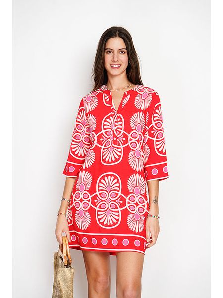 William de Faye Sukienka w kolorze czerwono-białym rozmiar: 34. Białe sukienki William de Faye, bez wzorów, klasyczne, bez kołnierzyka, bez ramiączek, midi. Za 92.21 zł.