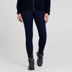 Kobiece legginsy termiczne kompresyjne Craghoppers Kiwi Pro. Niebieskie legginsy Craghoppers, bez wzorów, sportowe. Za 388.60 zł.