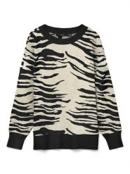 Vero Moda Sweter w kolorze kremowym rozmiar: XL. Brązowe swetry Vero Moda, xl, bez wzorów, bez ramiączek. Za 96.60 zł.