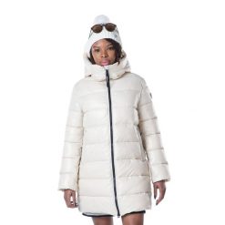 Płaszcz puchowy damski Rossignol Shiny Parka. Brązowe płaszcze Rossignol, s, bez wzorów, z puchu, bez kaptura. Za 1,020.00 zł.