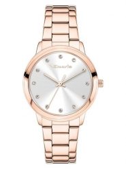 Tamaris Zegarek kwarcowy w kolorze różowozłoto-srebrnym rozmiar: onesize. Czerwone, analogowe zegarki Tamaris, metalowe. Za 173.99 zł.