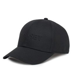 Czapka z daszkiem TWINSET. Czarne czapki z daszkiem Twinset, bez wzorów. Za 359.99 zł.