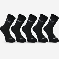 Skarpetki fitness Reebok wysokie 5 par. Skarpetki Reebok, bez wzorów, z materiału. Za 69.99 zł.
