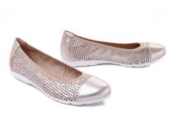 CAPRICE 9-22151-42 341 taupe metallic, baleriny damskie. Brązowe baleriny Caprice, bez wzorów, bez obcasa, bez zapięcia. Za 269.90 zł.