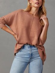 LA Angels Sweter w kolorze jasnobrązowym rozmiar: M. Brązowe swetry LA Angels, m, bez wzorów, bez ramiączek. Za 126.99 zł.