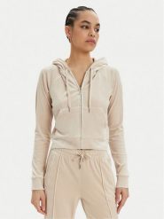 Juicy Couture Bluza Madison JCWA122001 Beżowy Slim Fit. Brązowe bluzy Juicy Couture, xl, bez wzorów, z syntetyku, bez kaptura. Za 299.99 zł.